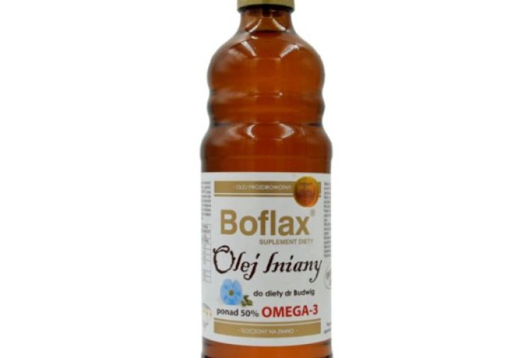 Olej lniany Boflax do diety dr Budwig 500 ml